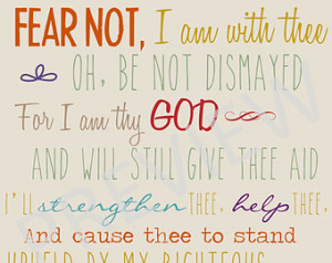 Hymn Fear Not I am With thee dismayed strengthen righteous LDS Mormon ...