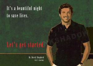 Greys Anatomy Derek Shepherd quote minimal series by Inkshadow, $16.00