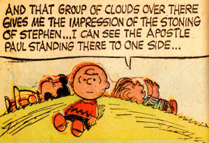 Charlie Brown with his visionary imagination. Linus frequently quotes ...