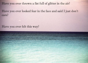 fear, freedom, lyrics, pink, quote, sea, sunrise, sunset, typography