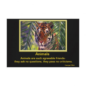 Animals inspirational quotes 14 canvas print