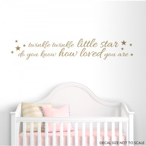clearance gold 60 twinkle twinkle little star wall quote decal