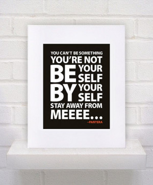 PANTERA Lyrics Walk 11x14 poster print by KeepItFancy on Etsy, $10.00