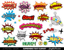 Comic clipart superhero bubbles clipart Speech Bubbles Clipart Cartoon ...