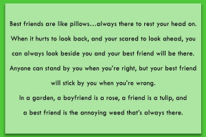 Best Friend Quote: Best friends are like pillows…always there to...