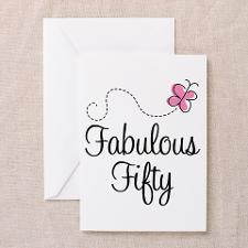 Fabulous Fifty Birthday Greeting Card for