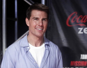 Tom Cruise promoting “Mission: Impossible” earlier this year