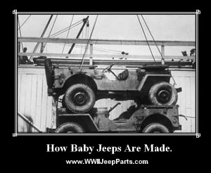 This explains the little jeep pedal cars you sometimes see...