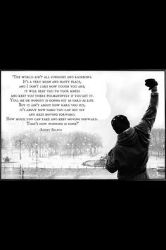 Gotta get back up and keep moving forward