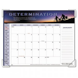 close Recycled Two-Color Desk Pad Calendar Green And Brown 22 X 17 ...