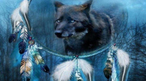 Wolf dream catcher spirit mythical black HD Wallpaper