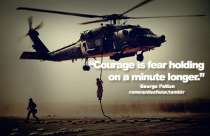 Courage is fear holding on a minute longer