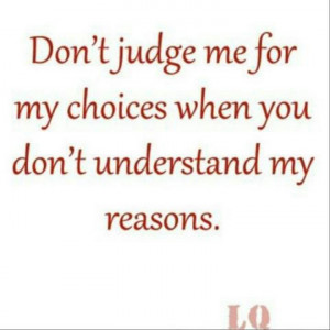 Don't judge