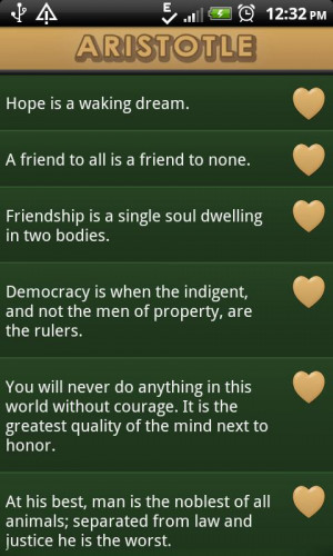 aristotle quotes says app is a complete collection of all quotes ...
