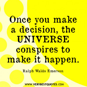 make a decision – Ralph Waldo Emerson quotes