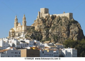12th Century Moorish castle in C diz Spain View Large Photo Image
