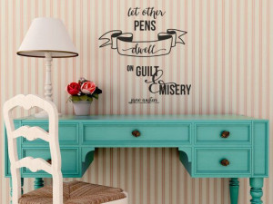 Jane Austen Quote Wall Decal for Writers and Creative Spaces: Think ...