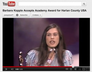 Barbara Kopple Accepts Academy Award for Harlan County USA