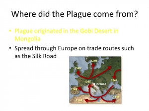 Plague originated in the Gobi Desert in Mongolia Spread through Europe ...