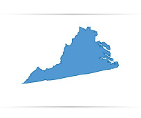 Virginia State Map Outline