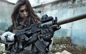 Girl with gun Wallpapers Pictures Photos Images