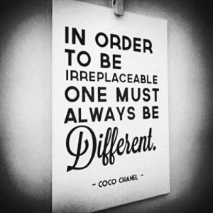 ... be, black and white, coco chanel, cool, differente, quote, quotes, st