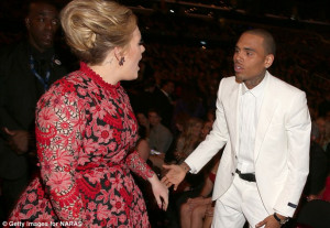 Poor show: Adele gave Chris Brown a piece of her mind after he snubbed ...