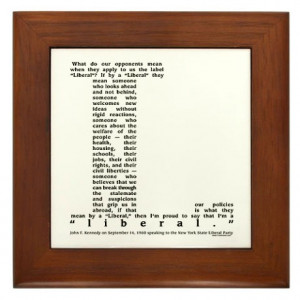 JFK Liberal Quote Framed Print