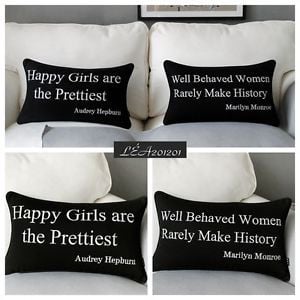 ... -Cushion-Cover-Embroidery-Quotes-by-Audrey-Hepburn-Marilyn-Monroe