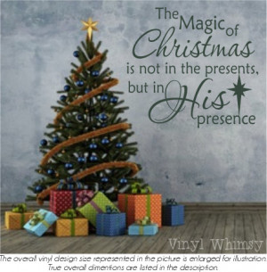Vinyl Wall Art - Christmas Holiday Quote - The Magic Of Christmas Is ...