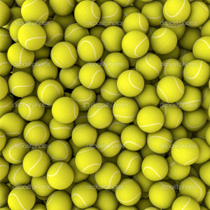 Tennis balls background - Stock Image