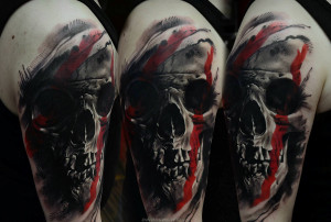 skull tattoo hyperrealistic