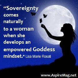 Sovereignty comes naturally to a woman… Lisa Marie Rosati
