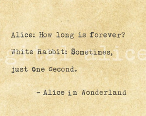 in Wonderland quote -Instant Download -printable quote -Alice,How long ...
