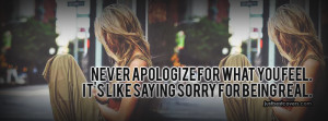 Real Quotes About Apology Facebook Cover Photo