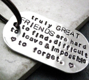 Great Friends Quote Key Chain great gift for by riskybeads quotes ...