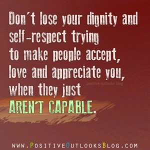On Dignity & Self-respect ...