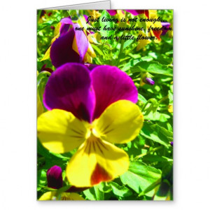 Pansy Quote & Heron card