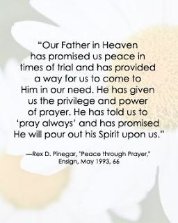 Prayer Quote | LDS sprinklesonmyicecream.blogspot.com/
