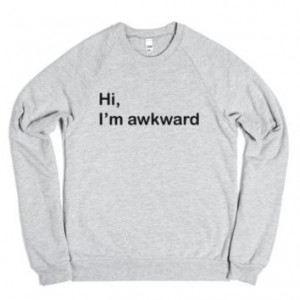 Hi, I'm awkward-Unisex Heather Grey Sweatshirt