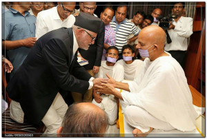 ... Prime Minister of Nepal Shri Sushil Koirala came to have darshan