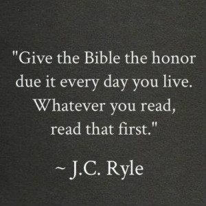 Ryle on reading the Bible