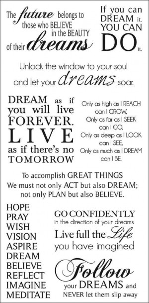 Dreams Rub-On Quotes 471422