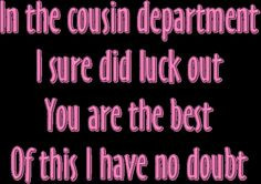 ... cousin quotes, cousins, happi birthday, thing kid, free ecard, e cards