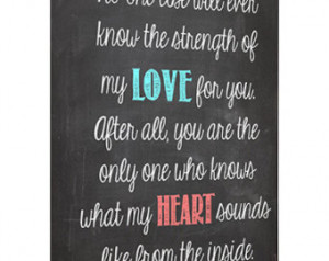 ... strength of my love for you quotes sayings decor wall art signs plaque