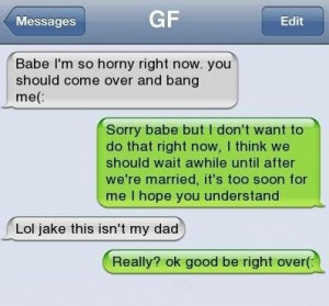 Sending a dirty pic to a Boyfriend.....