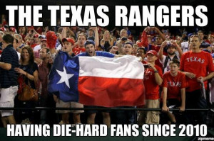 Texas Rangers: Bandwagon Fans Since 2010 Meme
