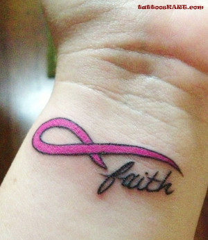 Awesome Faith Breast Cancer Tattoos On Wrist