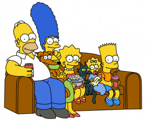 Simpsons Family On Couch