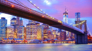 Brooklyn Bridge City Lights